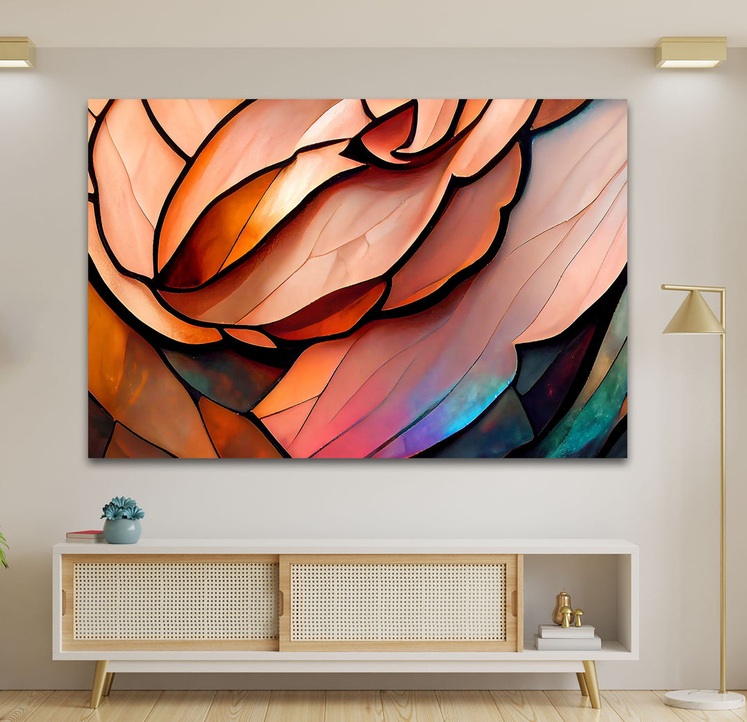 Stained Rose Glass Wall Art glass image printing, glass prints from photos