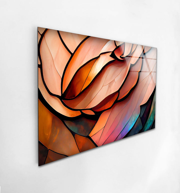 Stained Rose Glass Wall Art glass pictures for Wall, glass prints wall art