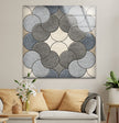 Mosaic Grey Glass Wall Art picture on glass wall art, photos printed on glass