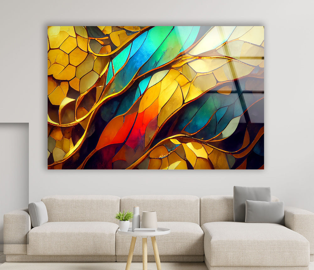 Gold Stained Glass Wall Art large glass photo prints, glass wall photos