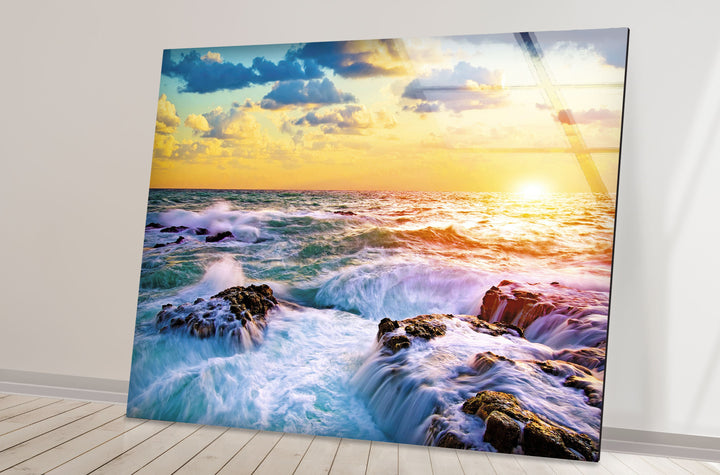 Coastal Landscape Glass Wall Art