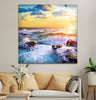 Sea Waves Tempered Glass Wall Art