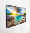 Sea Waves Tempered Glass Wall Art