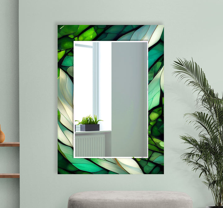 Stained Green Wall Mirror huge wall mirror
