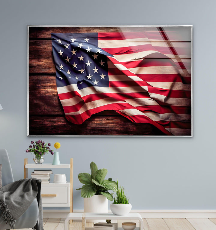 US Flag Cool Art Prints & Glass Wall Artwork