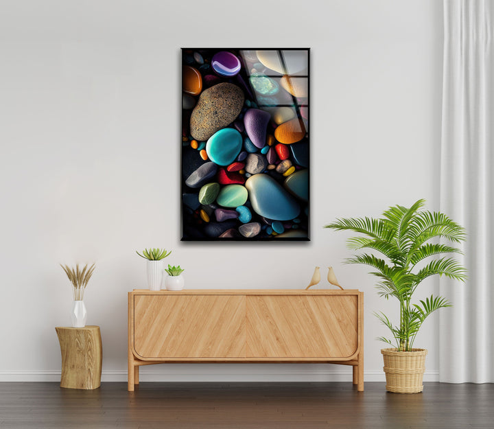 Sea Stones Cool Abstract Art & Glass Art Prints