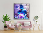 Buddha Lotus Flower Print on Glass Art Pieces