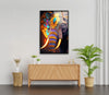 Colorful Indian Elephant Glass Wall Decor for Homes