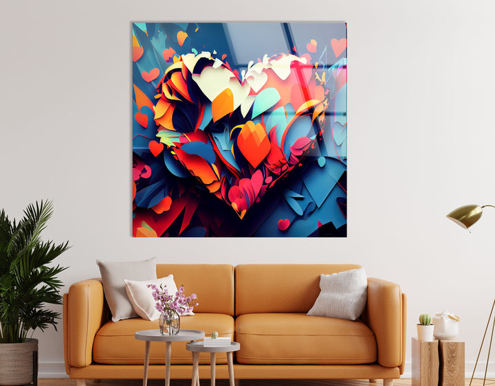 Heart Tempered Glass Wall Art - MyPhotoStation