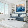 Wavy Sea Tempered Glass Wall Art