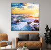 Sea Waves Tempered Glass Wall Art