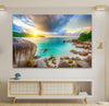 Sea Waves Tempered Glass Wall Art