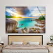 Sea Waves Tempered Glass Wall Art