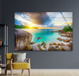 Sea Waves Tempered Glass Wall Art