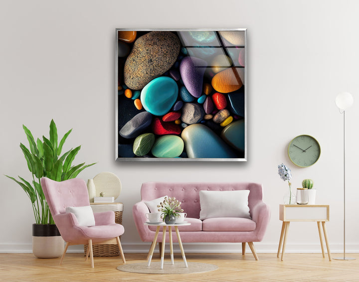 Sea Stones Modern Glass Art & Cool Wall Art