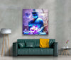 Buddha Lotus Flower Glass Art Prints