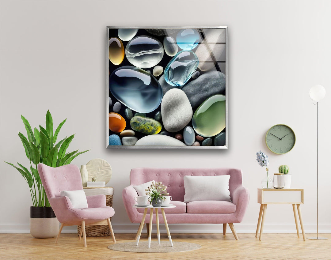 Transparent Coloured Stones Cool Art Prints & Glass Photo Prints