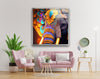 Colorful Indian Elephant Modern Glass Wall Art Decor