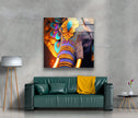 Colorful Indian Elephant Photographs on Glass Easily