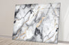 White marble with Gold veins Alcohol ink Art Glass wall art