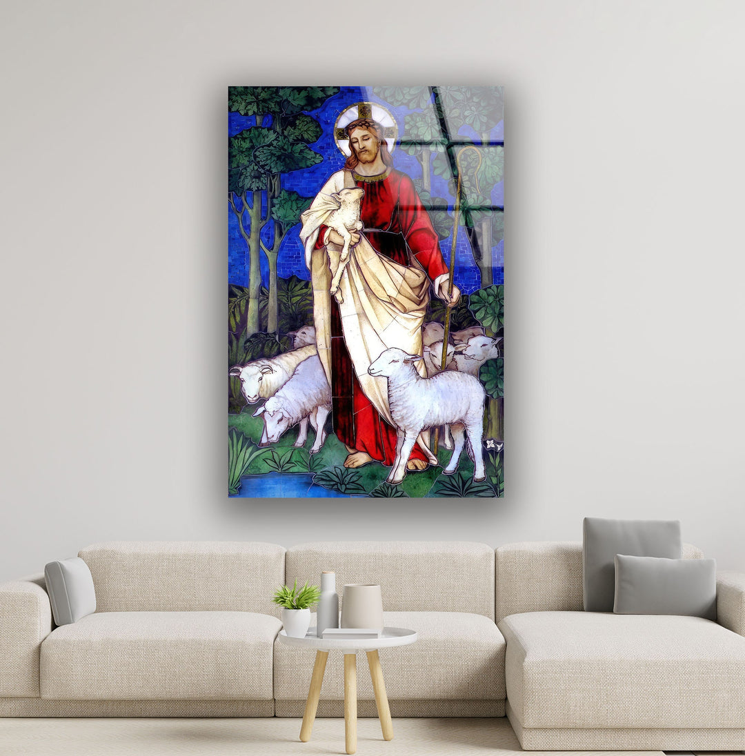 Christian Jesus Cross Tempered Glass Wall Art - MyPhotoStation