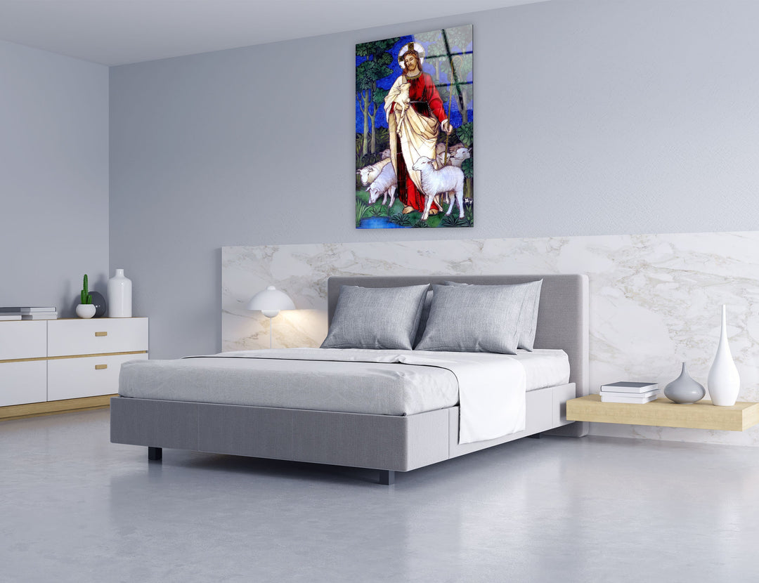 Christian Jesus Cross Tempered Glass Wall Art - MyPhotoStation