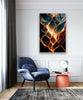 Abstract Fire Glass Wall Art , custom glass pictures, glass art prints