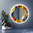 Stained Tempered Glass Wall Mirror