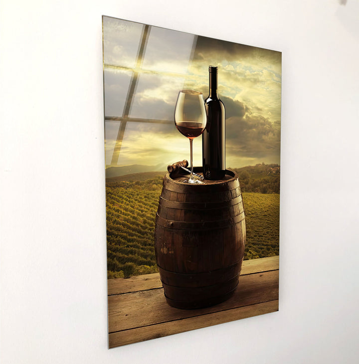 Kitchen Decor Winery Glass Wall Art, custom glass photo prints, large glass prints