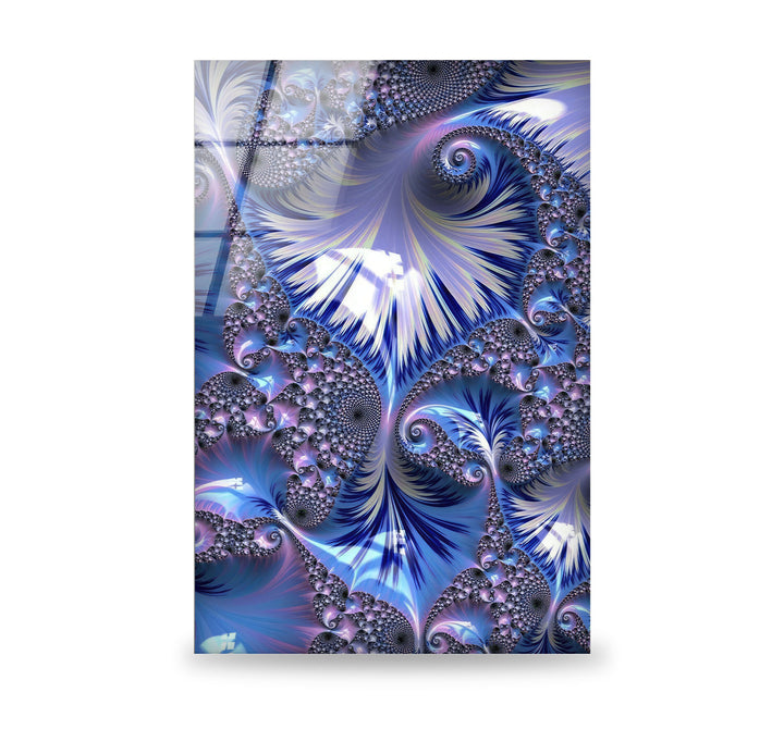 Purple Fractal Swirl Glass Prints&Tempered Glass Art