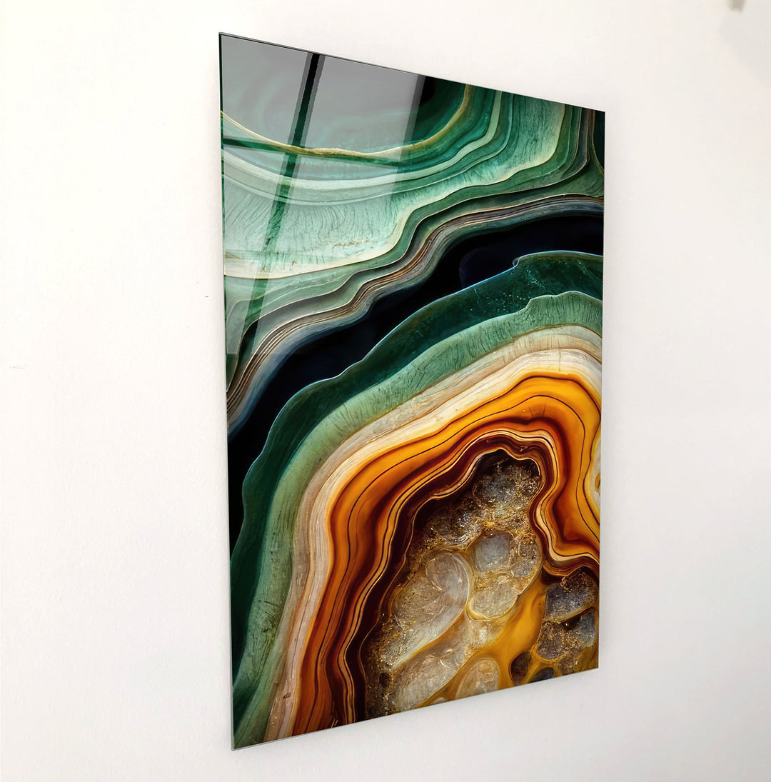 Unique Glass Panel Artwork for Walls