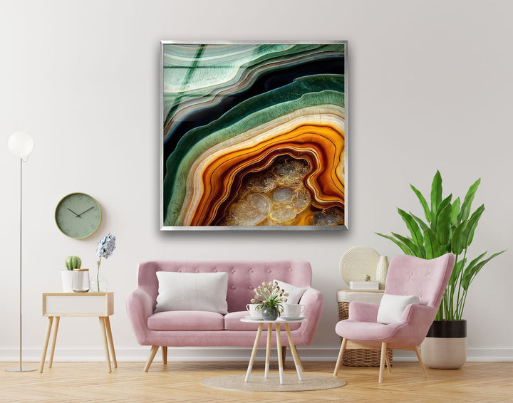 Marble Design Abstract Tempered Glass Wall Art - MyPhotoStation