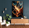 Abstract Fire Glass Wall Art , glass art for the Wall, custom glass pictures