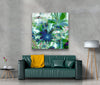 Green Fractal Floral Glass Wall Art, glass image printing, glass prints from photos