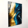 Golden Abstract Tempered glass wall art