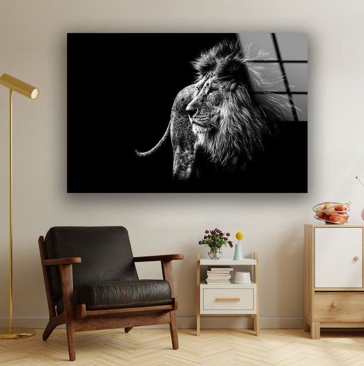 Black White Wild Animal Glass Wall Art art glass wall art, glass wall art pictures