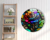 Stained Round Tempered Glass Wall Art