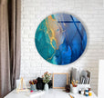 Abstract Round Tempered Glass Wall Art