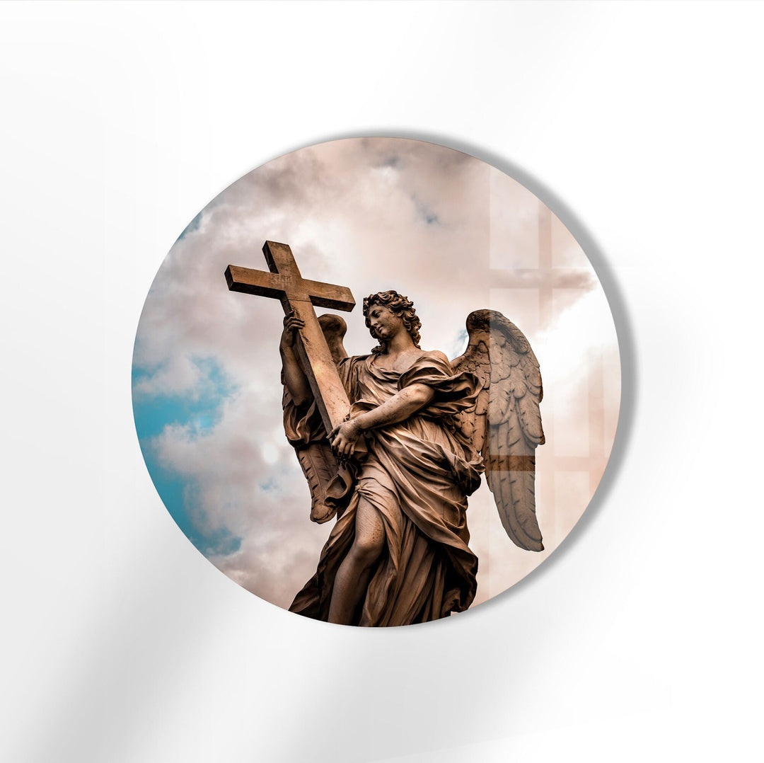 Christian Round Glass Wall Art large glass photo prints, glass wall photos
