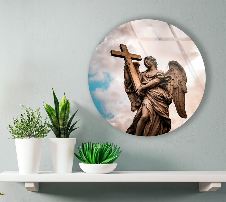 Christian Round Glass Wall Art glass wall decor, glass wall art decor
