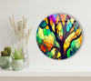 Stained Round Tempered Glass Wall Art