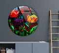 Stained Round Tempered Glass Wall Art