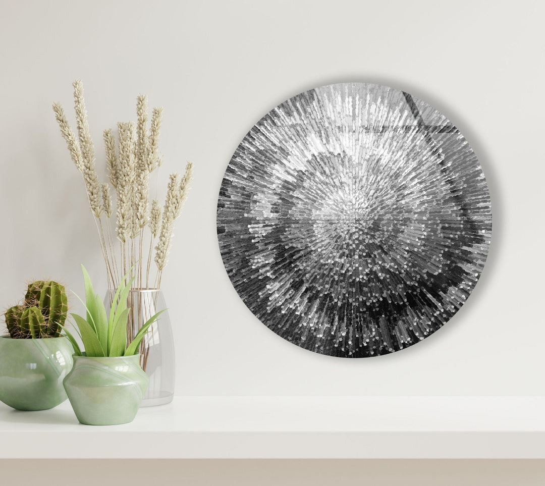 Abstract Round Tempered Glass Wall Art - MyPhotoStation