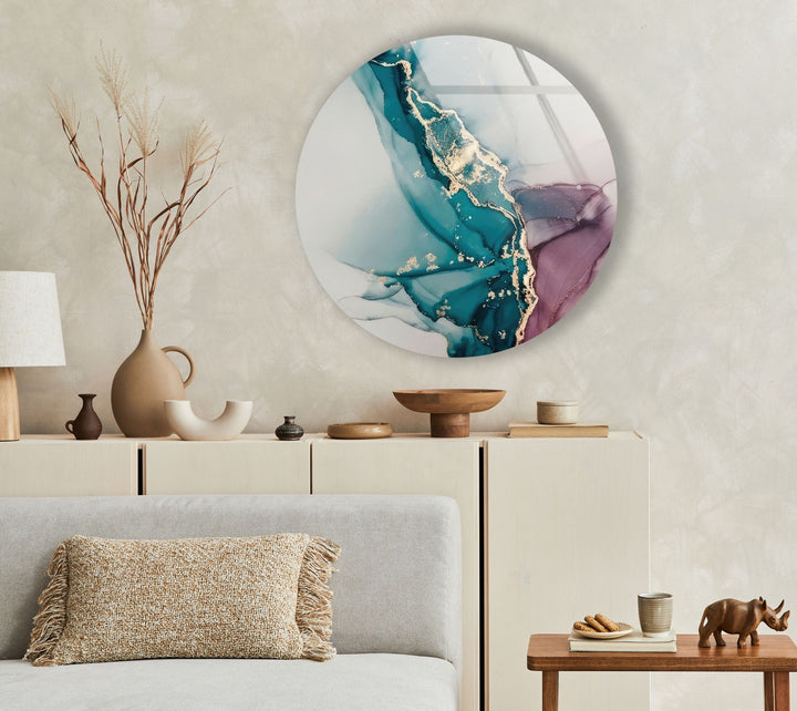 Abstract Round Tempered Glass Wall Art - MyPhotoStation