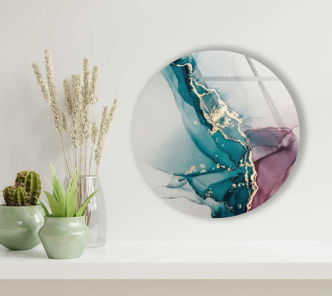 Abstract Round Tempered Glass Wall Art - MyPhotoStation