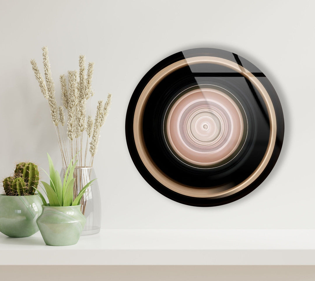 Abstract Round Tempered Glass Wall Art - MyPhotoStation