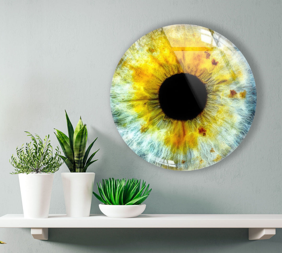 Colored Eye Round Glass Wall Art glass wall decor, glass wall art decor
