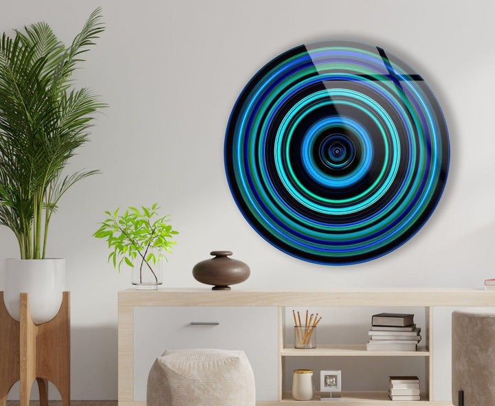 Abstract Round Tempered Glass Wall Art - MyPhotoStation