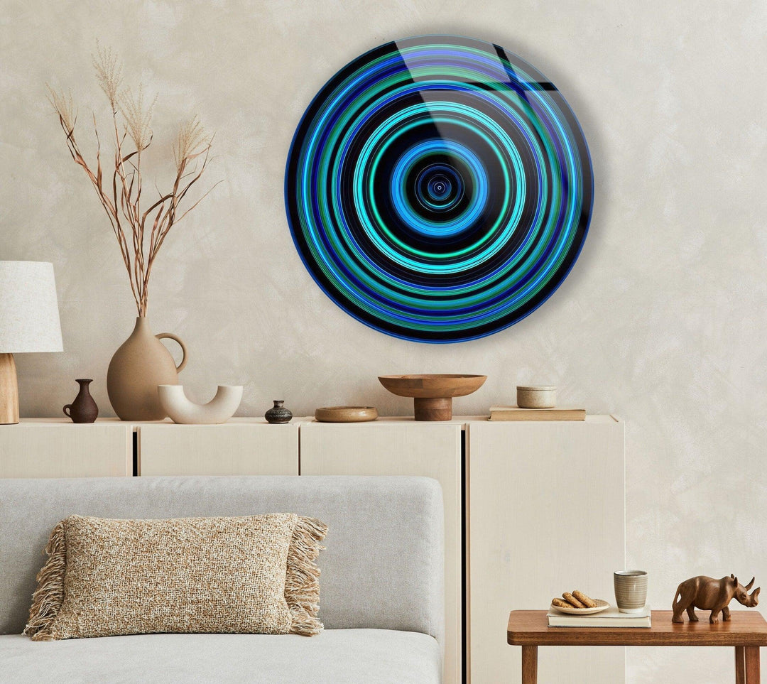 Abstract Round Tempered Glass Wall Art - MyPhotoStation