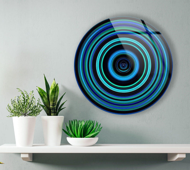 Abstract Round Tempered Glass Wall Art - MyPhotoStation